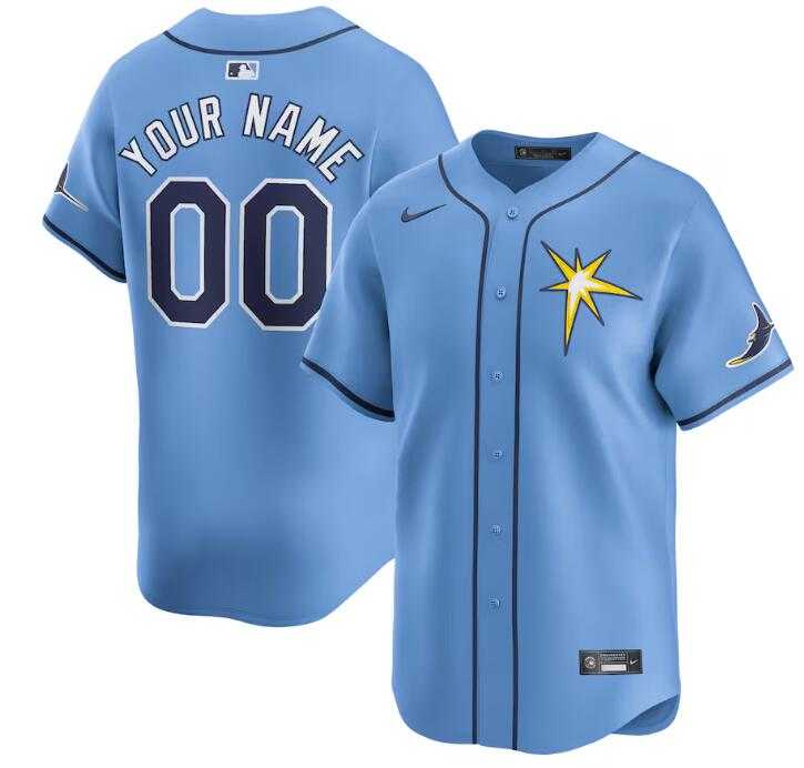 Mens Tampa Bay Rays Active Player Custom Light Blue Alternate Stitched Baseball Jersey